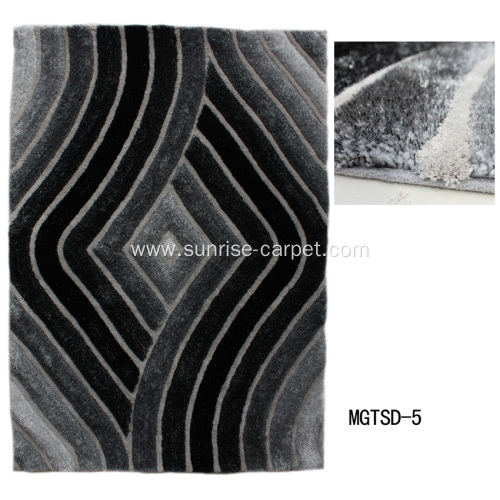Elastic&Silk 3D Shaggy With Microfiber Carpet